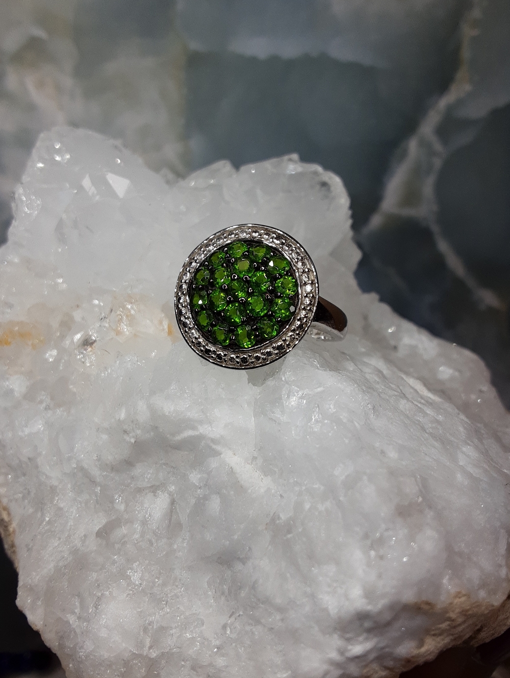 925 Chrome Diopside Ring.